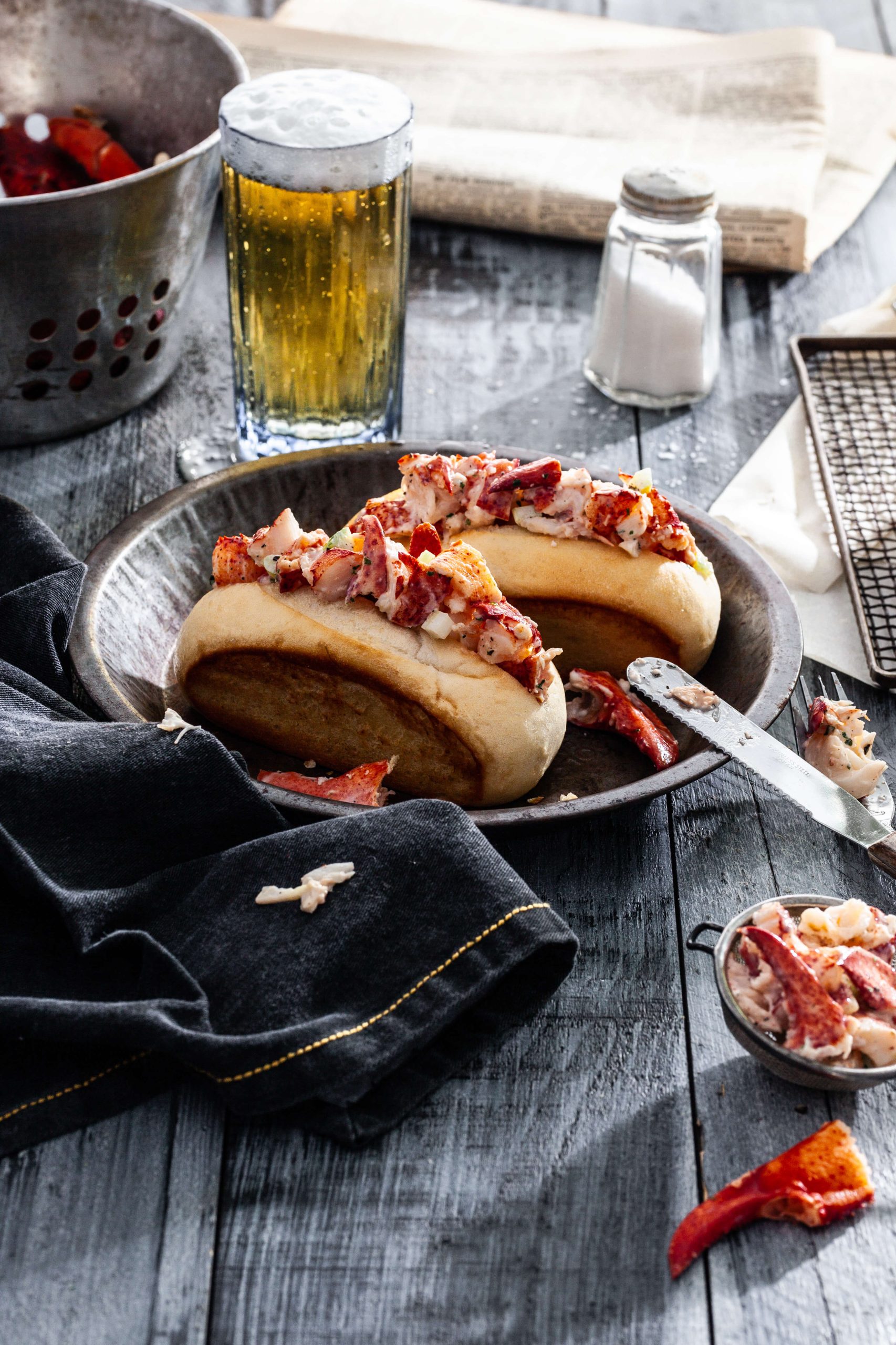 Lobster Roll with Browned Butter + Chives