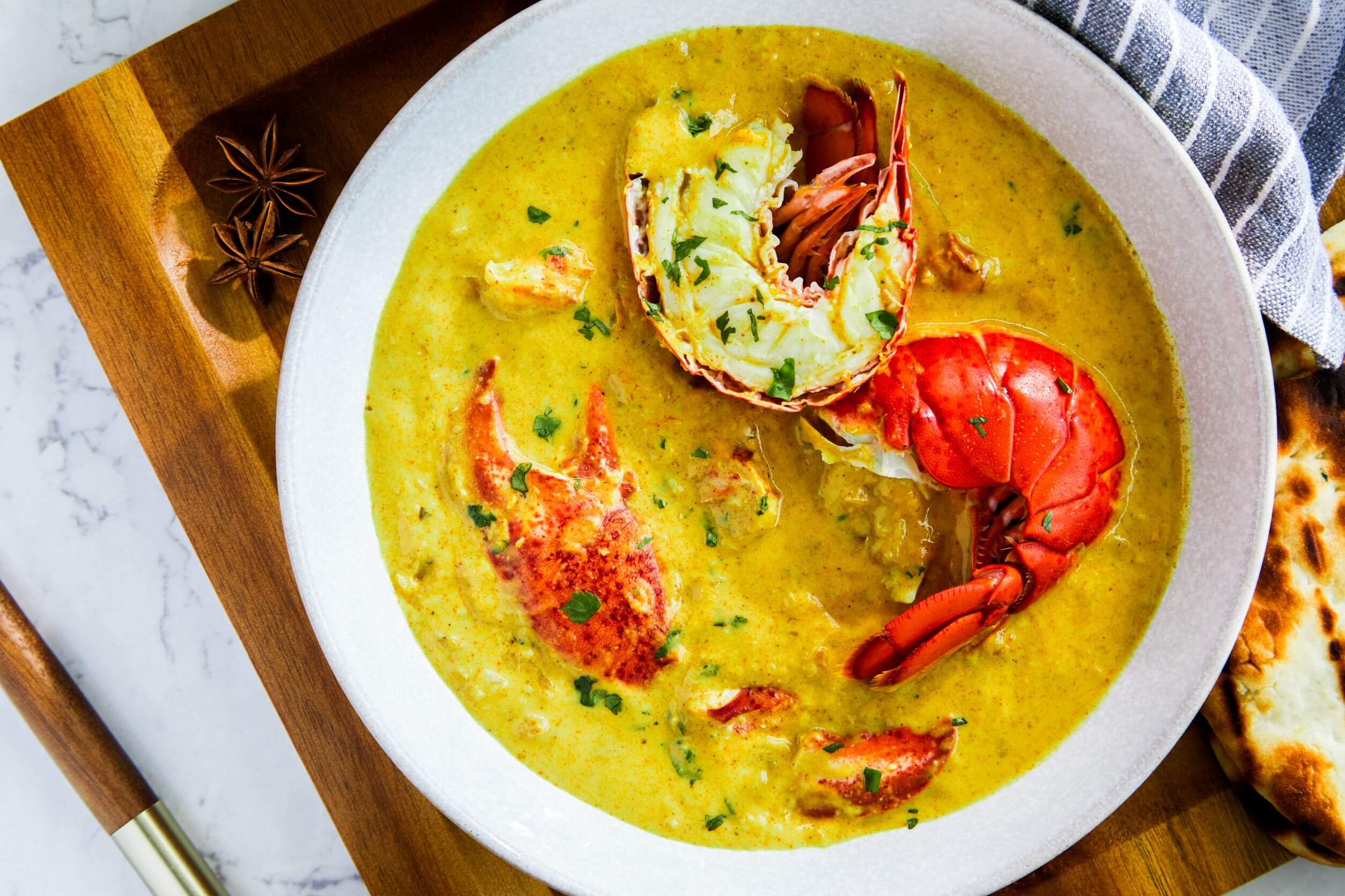 PEI-style Lobster Korma - Lobster PEI