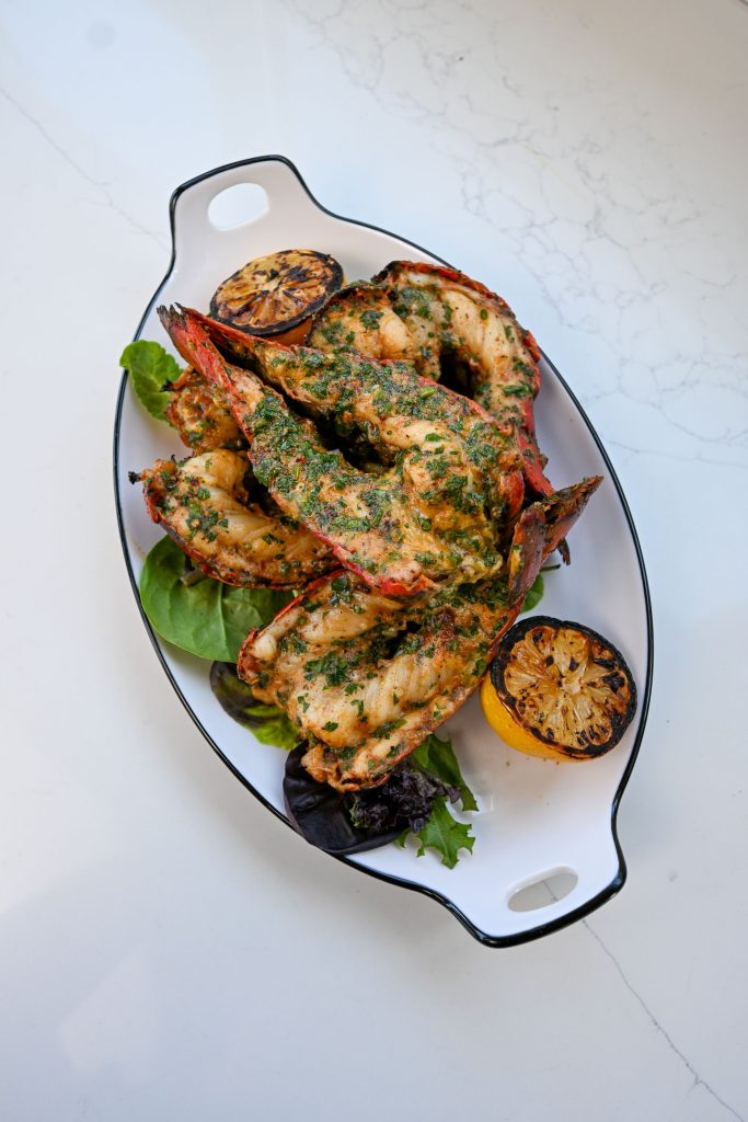 Cajun Rubbed Charcoal grilled PEI Lobster Tails