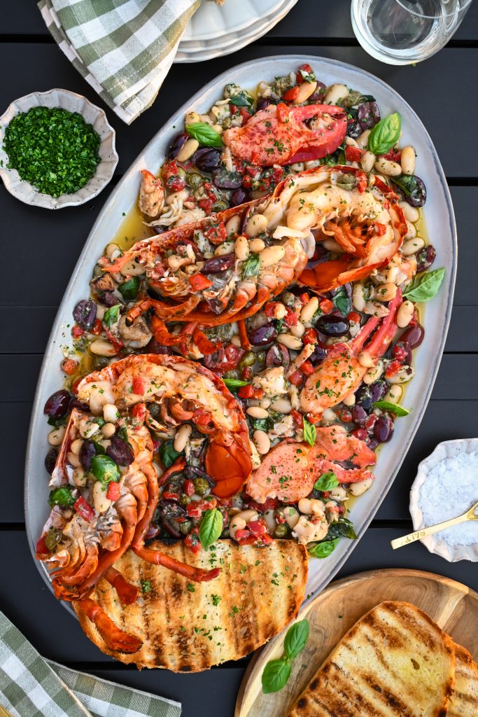 Charcoal Grilled Lobster With Warm Garlic Oil